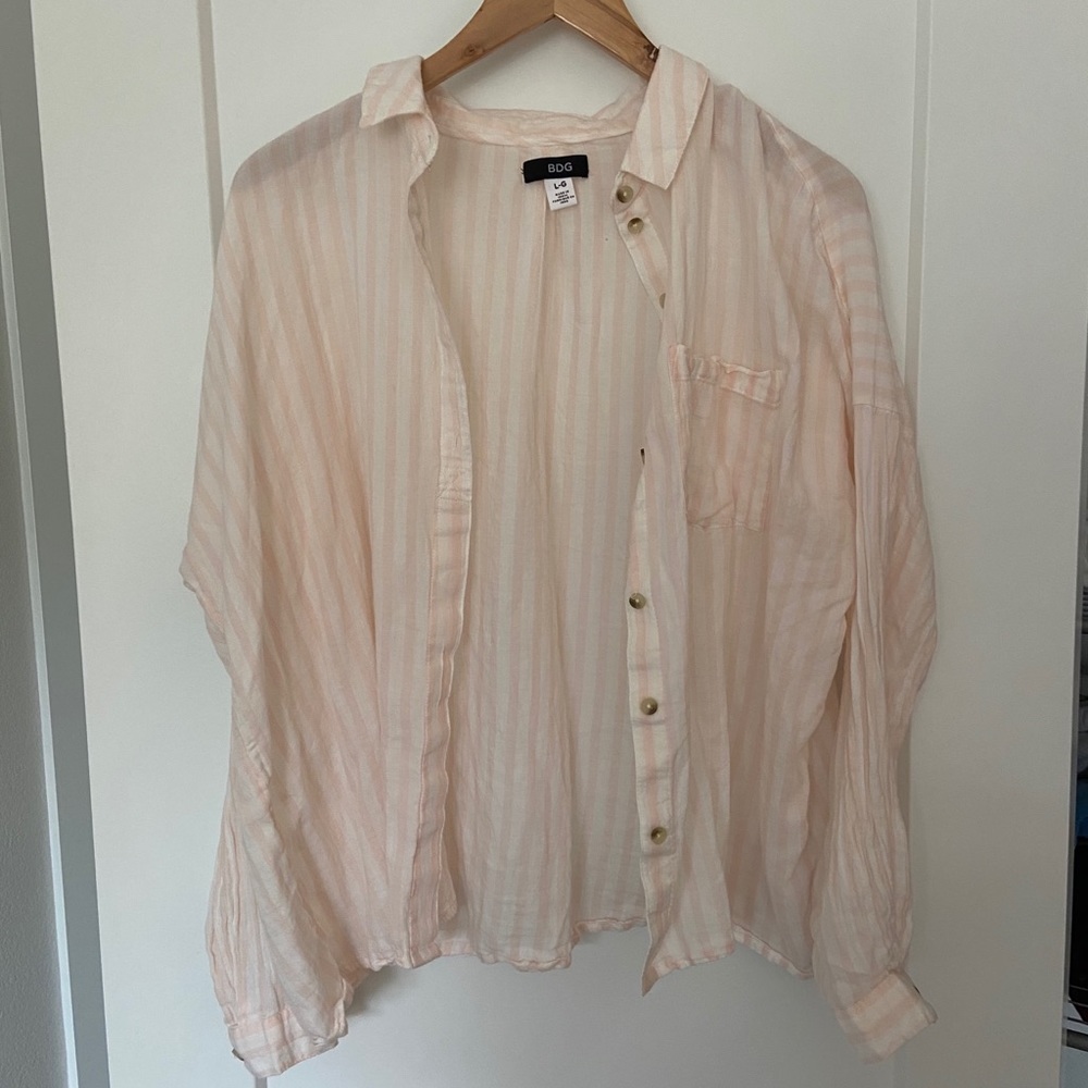Pink Urban Outfitters Button Up